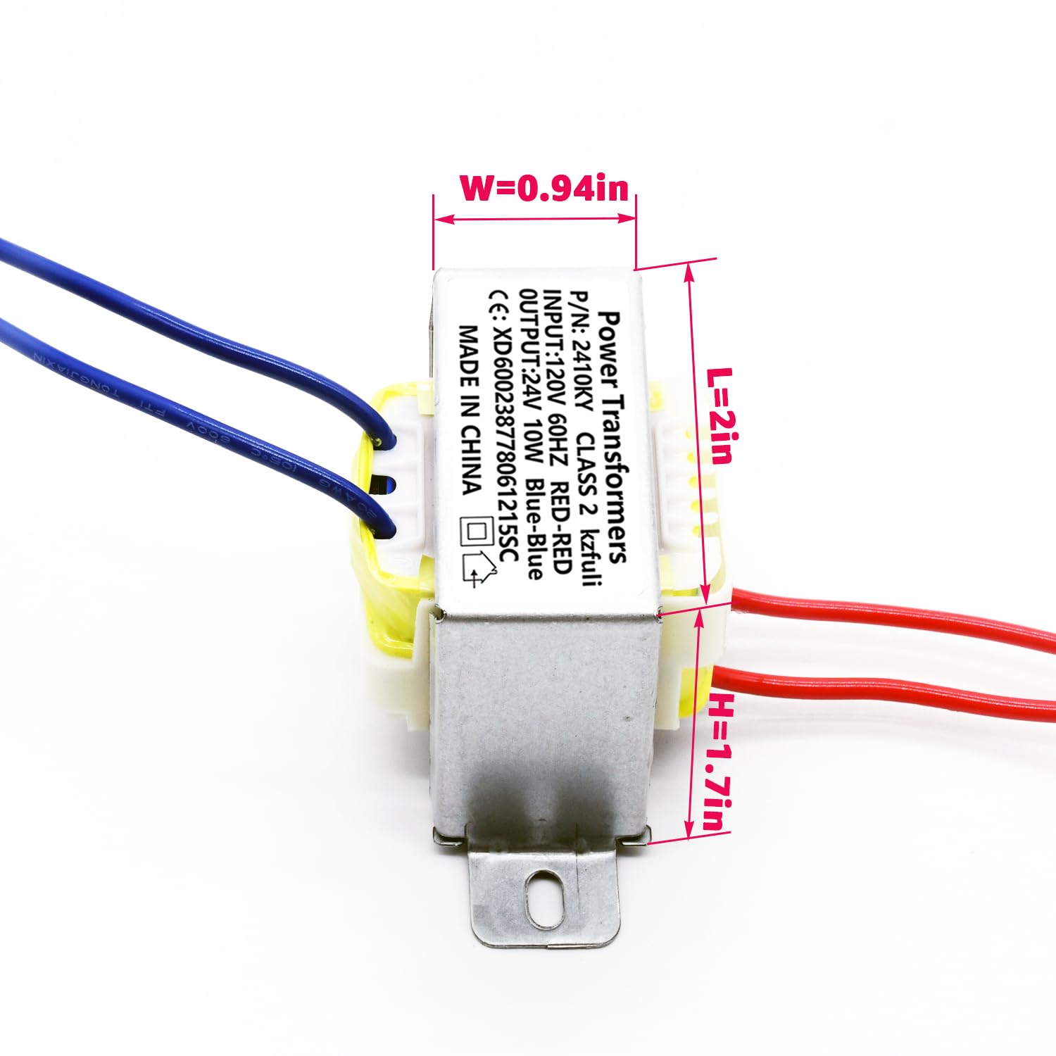 24V/10W Ac/Ac Power Transformer, Input 120V/60Hz Single Phase Transformer, Applicable To Stage Lighting, Audio Equipment, Small